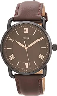 Fossil Men's Copeland Three-Hand, Black-Tone Stainless Steel Watch, FS5666