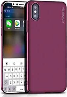 iPhone XS Max Case X-level Ultra Slim Fit Shell Full Protective Anti-Scratch Resistant Anti-sleep Soft Baby Skin Touch Support Wireless Charger for iPhone XS Max Case (Wine Red)