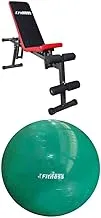 Fitness World Seat For Abdominal Chest And Foot Exercises With Yoga Ball World Fitness, Green - 75 Cm
