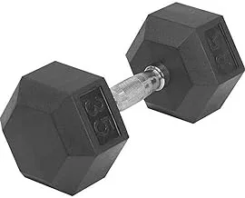 Marshal Fitness One Pcs Dumbbells,Rubber Coated Solid Steel Cast-Iron Dumbbell, Rubber Hex Dumbbells, Muscle Toning Weights Full Body Workout, Man And Woman Home Gym Dumbbells-35kg