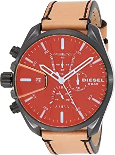 DIESEL MS9 Men's Watch with Stainless Steel Bracelet, Genuine Leather or Silicone Band