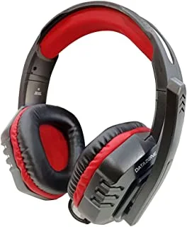Datazone DZ-K17 Meduim Gaming Headset,,3.5 mm Fornite Games, Playstation, 4 Online Games And Desktop Computer, Microphone Mute Switch On,Works On Smart Rounds, Red