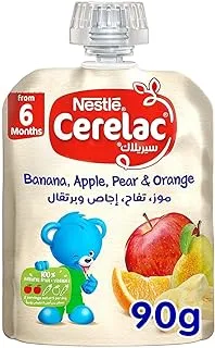 Cerelac Banana, Apple, Pear and Orange Baby Food, 90g - Pack of 1