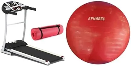 The WorldWide Treadmill With Yoga ball World Fitness red 75 cm With Exercise Yoga Mat