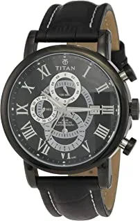 Titan classique chronograph black dial men's watch -nl9234nl01 / nl9234nl01