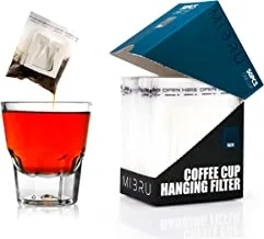 Disposable Drip Coffee Filter Paper Bag Portable Hanging Ear Single Serve Hygienic Travel Camping Tea Tools اكياس تصفية الاعشاب والقهوة فلتر والشاي (White, 50)