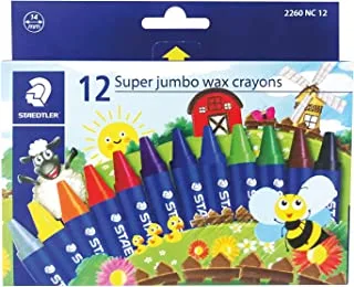 Staedtler Super Jumbo Wax Crayons Set - 12 Colors