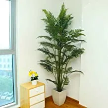 YATAI شجرة نخيل صناعية - نباتات نخيل صناعية مع وعاء بلاستيك - نباتات لديكور المنزل - نباتات مزيفة في الهواء الطلق لشجرة اصطناعية لنباتات داخلية في الشرفة - نباتات صناعية خارجية (2.2 متر)