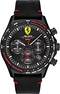 Scuderia Ferrari Men's Black Dial Black Leather Watch - 830712