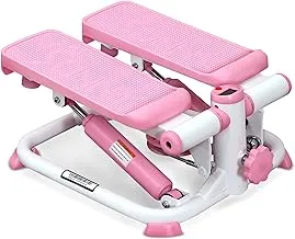 Sunny Health & Fitness Exercise Stepping Machine, Portable Mini Stair Stepper for Home, Desk or Office Workouts in Pink