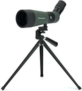 Celestron – LandScout 60mm Angled Spotting Scope – Fully Coated Optics – 12–36x Zoom Eyepiece – Rubber Armored – Tabletop Tripod