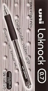 uni-ball Laknock Retract SN100/07 N Ballpoint Pen 0.7 mm Pack of 12 Black
