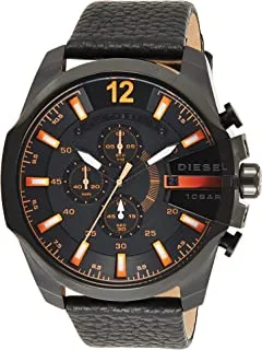 Diesel Dz4291'S Watch Quartz Chronograph Stopwatch-Black Leather Strap