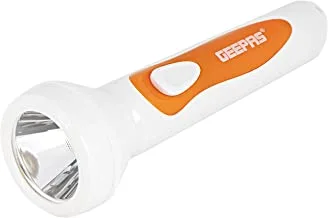 Geepas GFL5580 LED Torch - Rechargeable LED Flashlight - Super Bright 1x3W Hi-Power LED Torch Light - Pocket Size Handheld Emergency Torch - Powerful Torch