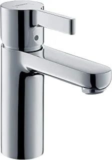 Hansgrohe Metris Single Lever Basin Mixer with Pop-Up Waste Set, 10 cm Spout Height, Chrome