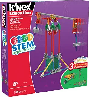Knex 79319 Education STEM EXPLORATIONS: مجموعة أدوات بناء الروافع والبكرات