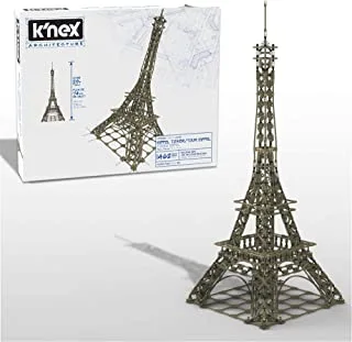 الهندسة المعمارية من K'NEX: برج إيفل - قم ببناء تكنولوجيا كبيرة - مجموعة بناء قابلة للجمع للبالغين والأطفال 9 سنوات فما فوق - جديد - 1،462 قطعة - 2 1/2 قدم - (حصريًا لأمازون)