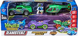 سيارات Teamsterz Monster Hunt ذات الضوء والصوت 5 عبوات