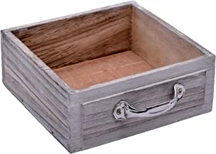 YATAI Nesting Wooden Crates Decorative Craft Crates - Real Fir Wood - Rustic Decor - Farmhouse Basket - Vintage Kitchen Storage - Wedding/Bridal Shower (Grey), 20 cm X 20cm Height :8 cm