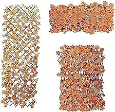 Yatai Wholesale Bamboo Wooden Fence With Artificial Plants Orange Maple Leaves Expandable Wicker For Home Garden Decoration (1)