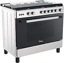 Midea Gas Oven with 5 Burner Including 1 Double Burner and Auto Ignition | Model No 36LMG5G030 with 2 Years Warranty