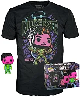 Funko Marvel What If Killmonger Collectibles Figure Toy with Pop and Tee, Medium Size, Black