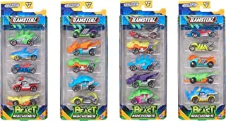 Teamsterz Beast Team Die Cast Metal Cars 5-Pack, Multicolor