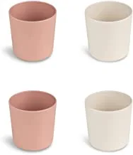 Citron- Unbreakable Cups Set of 4 | 100% Organic | Reusable, Biodegradable, Environment friendly, & Unbreakable- Pink/Cream