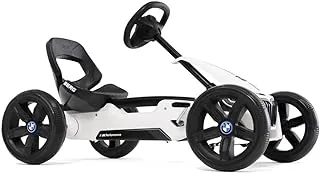 Berg Children’S Reppy Bmw Pedal Go-Kart, Pedal Car With Optimal Safety, Sound Box In The Steering Wheel, Children's Toy Suitable For Children Aged 2.5-6 Years, White, Pedal Gokart Reppy Bmw