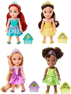 Disney Princess Petite 6-Inch Dolls Glitter Bodice - Rapunzel, Multicolor, SUPERLOVE123