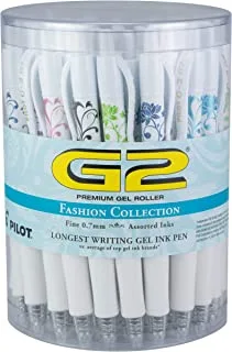 Pilot, G2 Premium Gel Roller Pens, Fine Point 0.7 mm, Assorted Colors, Tub of 36