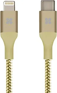 Promate UniLink-UTC Heavy Duty Nylon USB Type-C To Lightning Cable, 1.2 m - Black