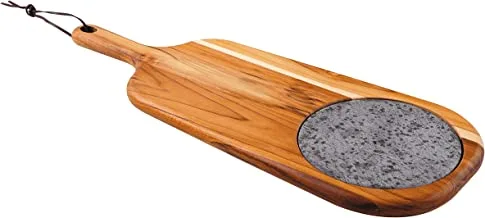 Tramontina Cheese Board 48x19 cm Teak Wood with handle and Stone