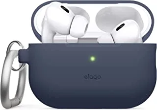 Elago EAPP2SC-HANG-JIN Silicone Case with Keychain for Apple AirPods Pro 2, Jean Indigo