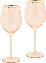 Cristina Re Rose Crystal Wine Glasses 2 Piece Set