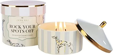 Yvonne Ellen Rock Your Spots Off Ceramic Candle, Up to 22 Hours Burn Time