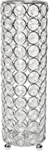 تصميمات أنيقة HG1011-CHR Elipse Crystal Flower Vase ، حامل شموع ، قطعة مركزية للزفاف ، 10.25 بوصة ، كروم