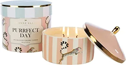 Wax Lyrical Wax Fill Purrfect Day Yvonne Ellen Purrfect Day Ceramic Candle, Up to 22 Hours Burn Time,