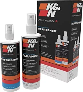 K&N Cabin Filter Cleaning Kit: طقم تنظيف مرشح زجاجة الرذاذ ومجموعة تجديد ؛ يعيد أداء فلتر هواء المقصورة ؛ مجموعة الخدمة - 99-6000