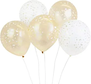 Talking tables white and gold confetti balloons