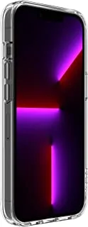 جراب Belkin Magsafe متوافق مع iPhone 13 Pro مع طلاء مضاد للميكروبات ومغناطيس مدمج ومواد مقاومة للأشعة فوق البنفسجية ومصد ذو حافة مرتفعة لحماية الكاميرا - شفاف