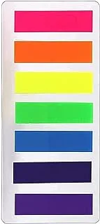 MARKQ 175 Pcs Rectangle Page Markers, Post-It Sticky Notes Tab, Writeable Labels for Page Marking, Flag Book Markers Index Tab for Home School Office Supplies (7 colors)