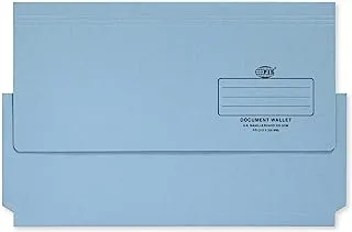 FIS FSFF8BL 320 gsm Document Wallet 50-Pieces, 210 mm x 330 mm Size, Blue
