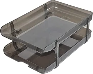 FIS FSOT9002 Flexible Stacking 2 Tiers Tray, Smoky