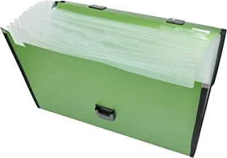FIS FSPG1306GR Metalic 13 Pockets Expanding File, 210 mm x 330 mm Size, Green