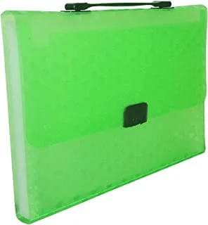 FIS FSPG1301GR 13 Pockets Expanding Files Plastic, 210 mm x 330 mm Size, Green