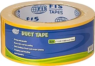 FIS FSTA2X20DTYL Duct Tape, 48 mm x 18 Meter Size, Yellow