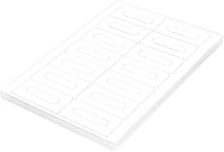 FIS FSLA14-4-100 14 Stickers Multipurpose Laser Label 100 Sheet, A4 Size, White
