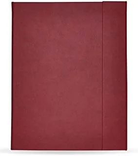 FIS FSMFEXNBA4MR Italian PU Cover with Writing Pad Single Ruled 96 Sheets Ivory Paper Magnetic Folder, A4 Size, Maroon