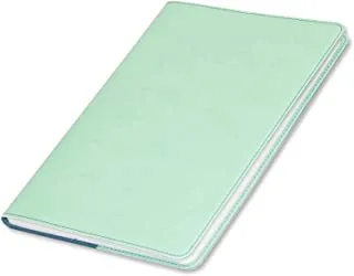 FIS FSNBA7GR 96 Sheets Single Ruled Italian PU Cover Executive Soft Cover Notebook with Gift Box, A7 Size, Green